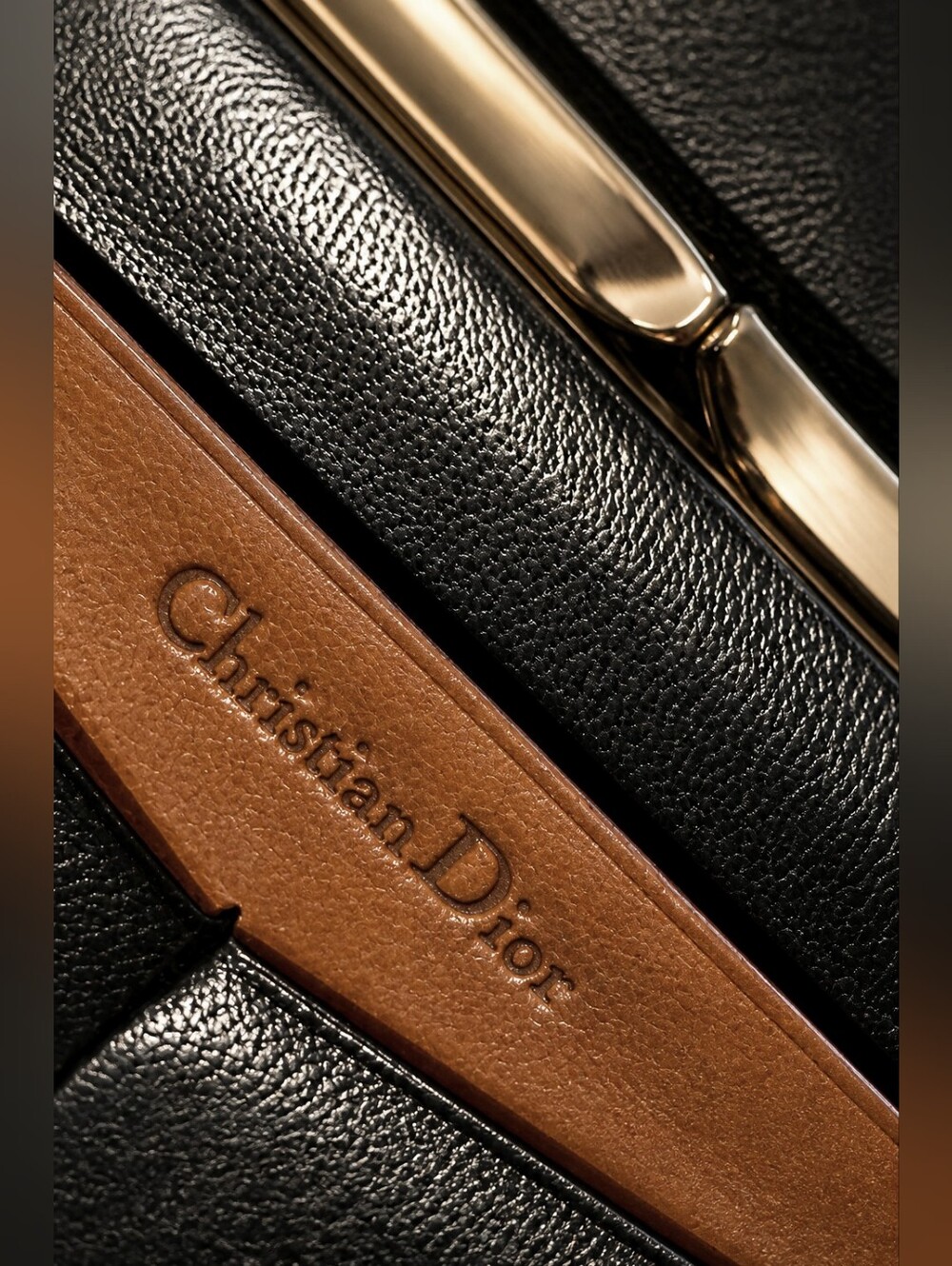 Christian Dior Vintage Black Leather Wallet With Kisslock And COA